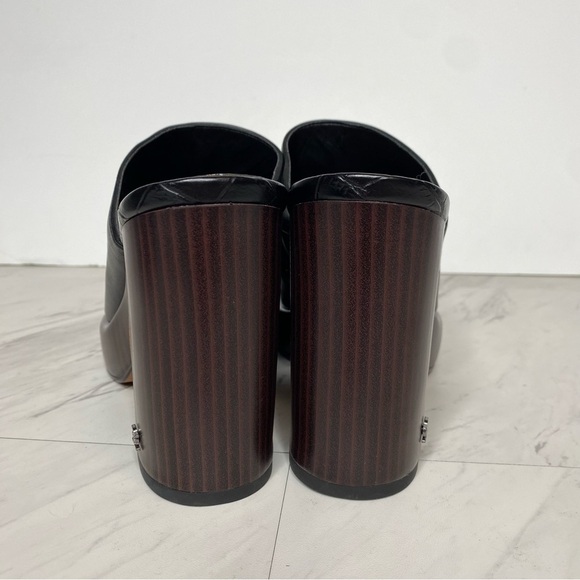 Sam Edelman Shiloh Black Leather Heeled Mule 9 1/2 M - Picture 3 of 14